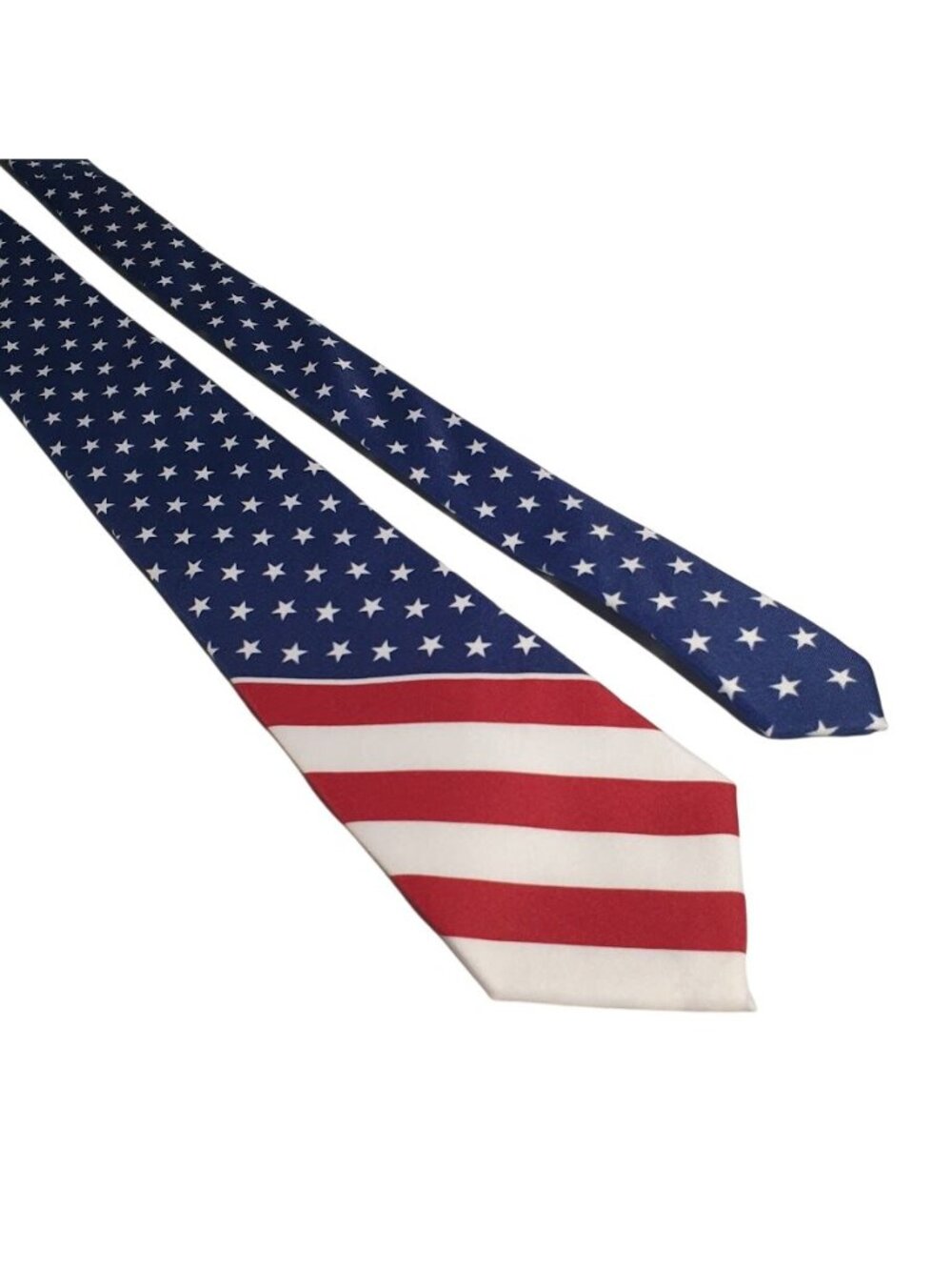 American Flag Stars Stripes Men Tie Patriotic Land Of Liberty Polyester Blue Red